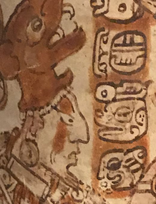 Maya-Kriegsvase in den staatlichen Museen zu Berlin. Detail 