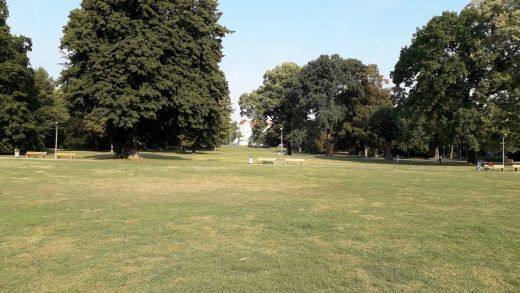 In der Mittagszeit: wenig Besucher im "Unteren Luisenpark"